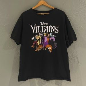 Vintage DISNEY VILLAINS Tee short sleeve black T-shirt size XL